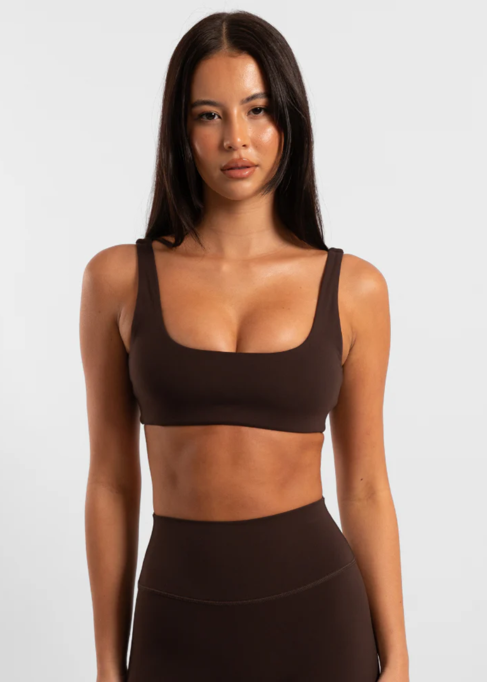 Active Basics NotYourBasic Square Neck Crop – Chocolate