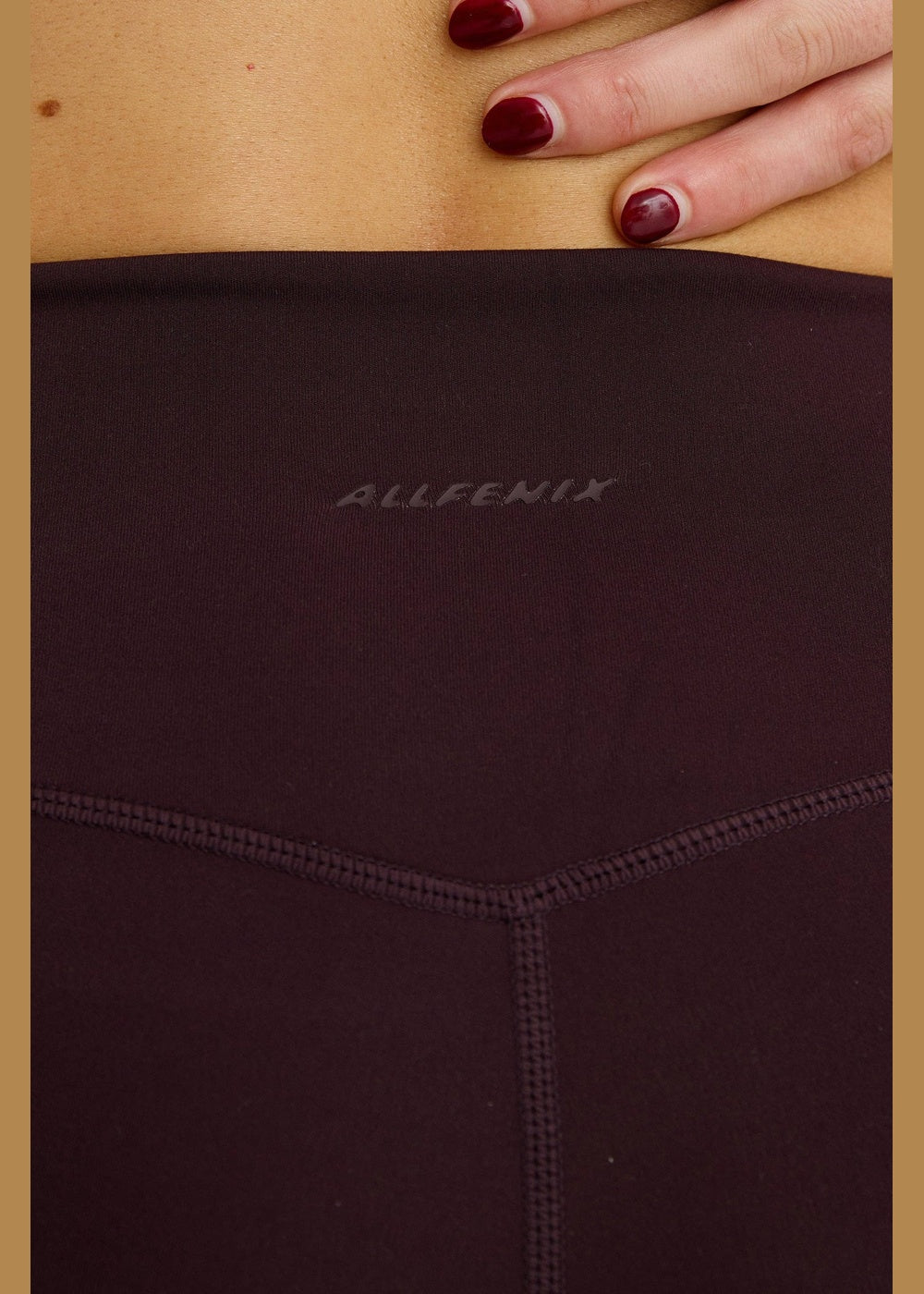 ALLFENIX CloudCore™ Flared Legging – Double Espresso – waistband detail