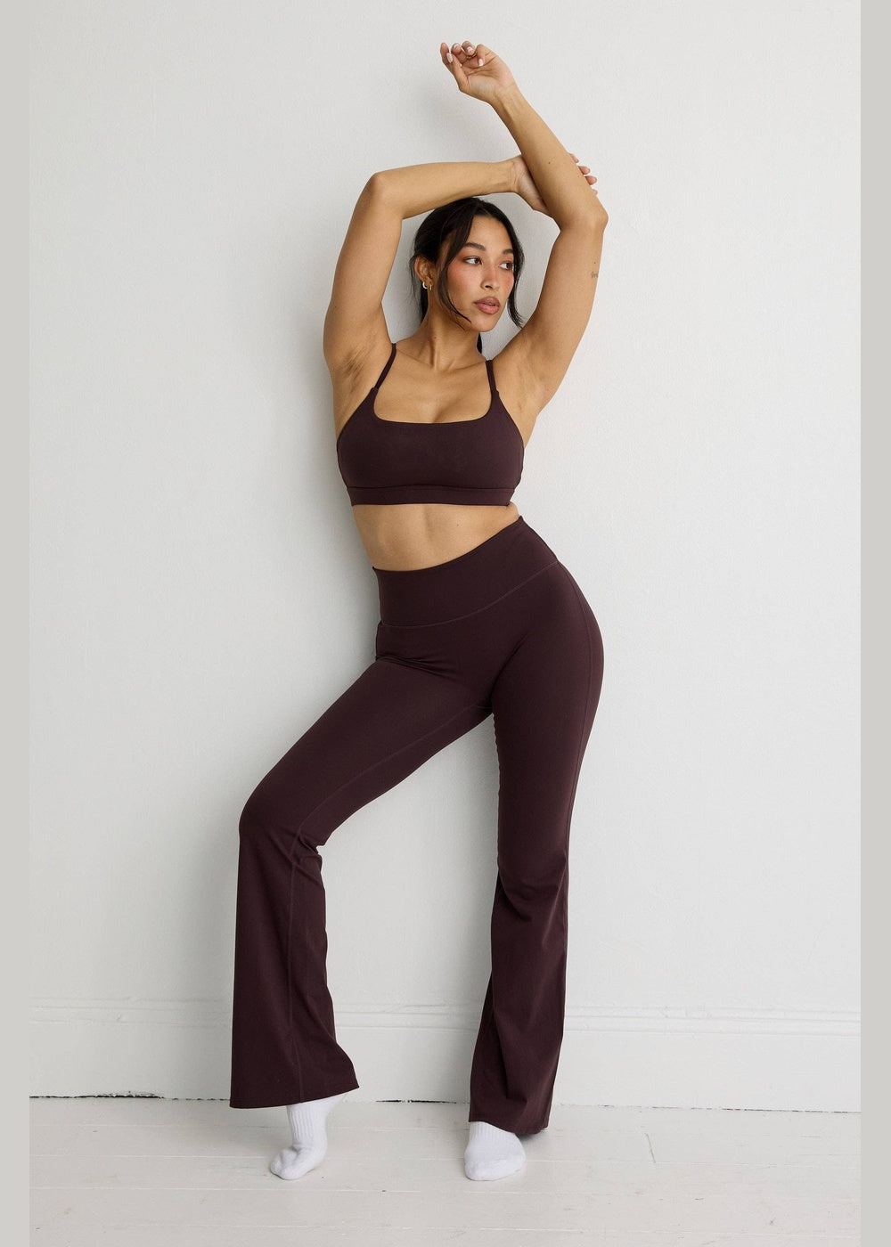 ALLFENIX CloudCore™ Flared Legging – Double Espresso – front pose