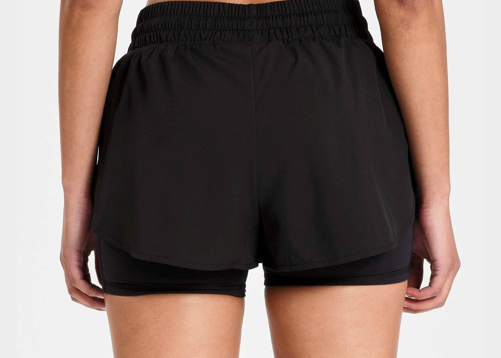 ALLFENIX EcoSculpt Running Short in Black, back view