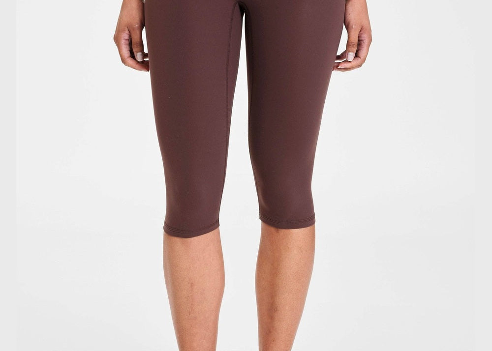 ALLFENIX CloudCore Capri Legging in Espresso, front view
