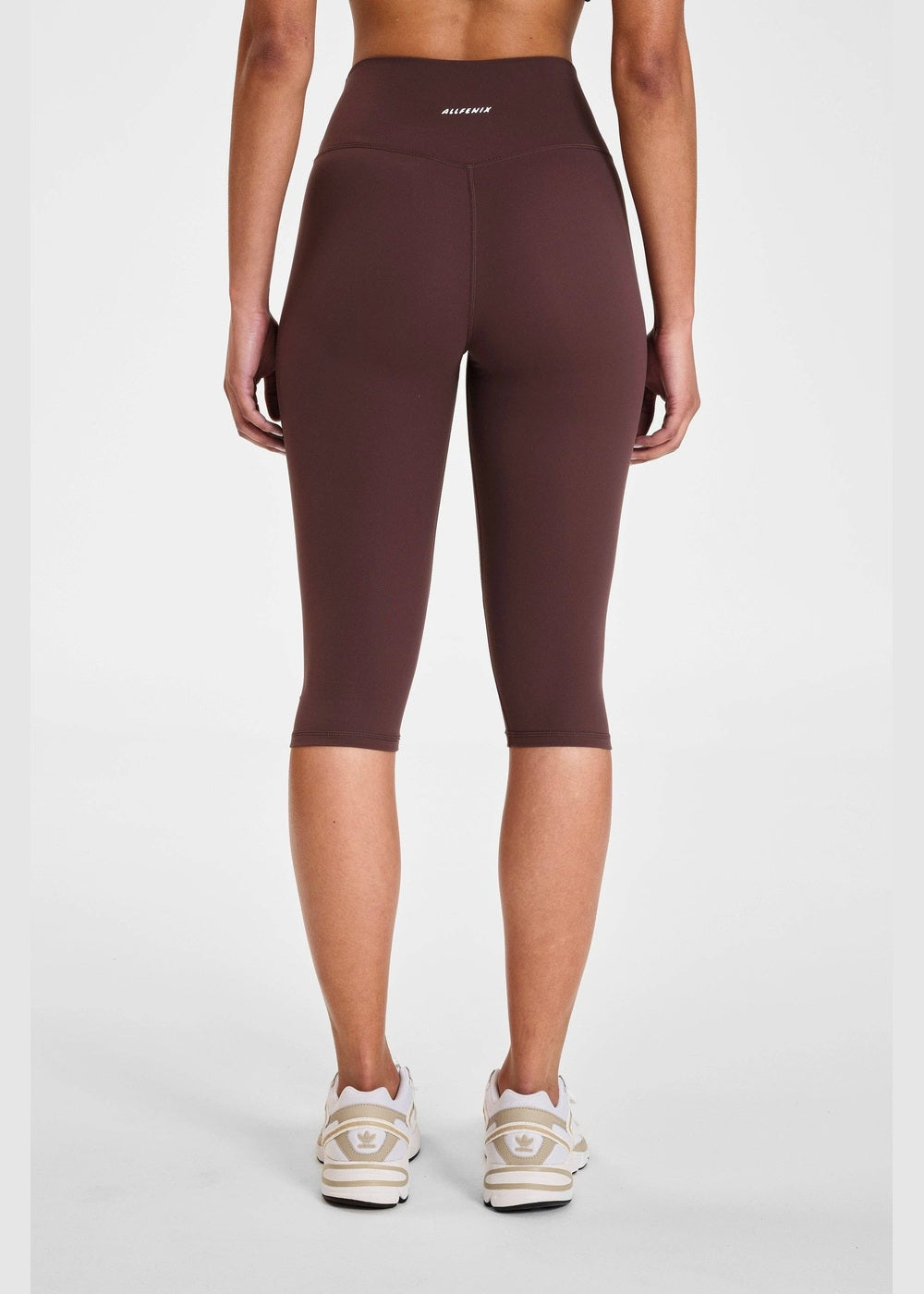 ALLFENIX CloudCore Capri Legging in Espresso, back view