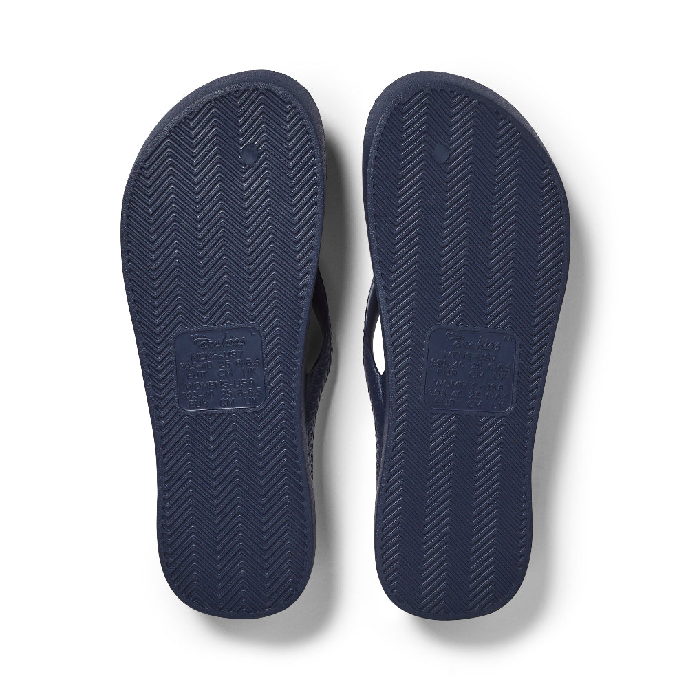 Archies Original Arch Support Thongs – Navy – product view 4