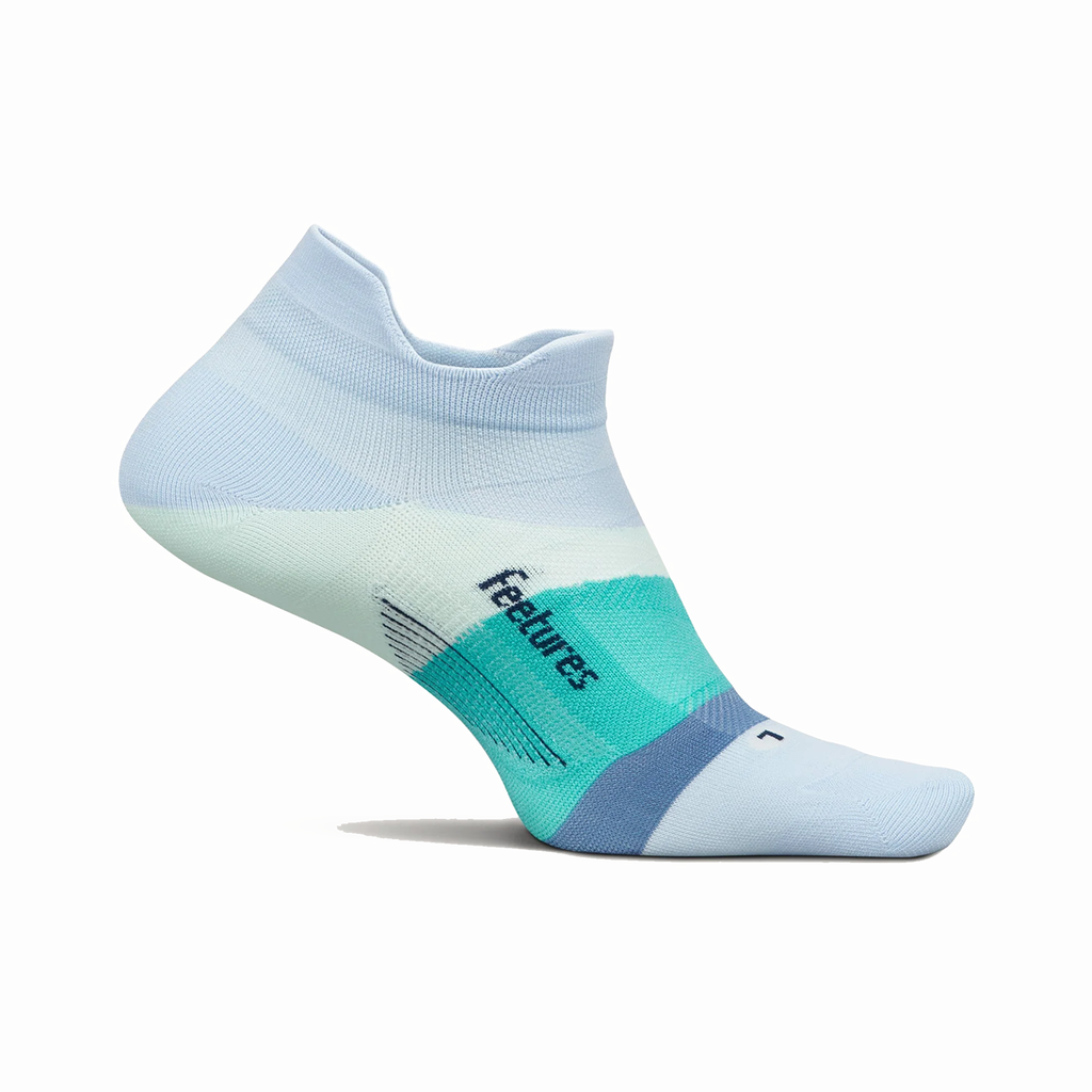 Feetures Elite Ultra Light No Show Tab running socks in Glacier Mist
