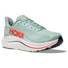 HOKA Clifton 10 Wide Mens Running Shoes - Sage / Neon