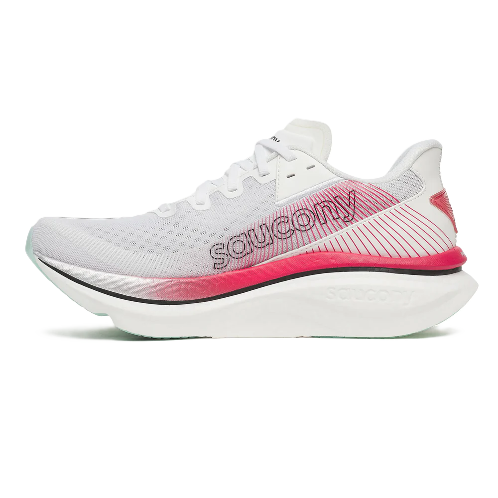 Saucony Endorphin Azura running shoe – White / Salsa – product view 2