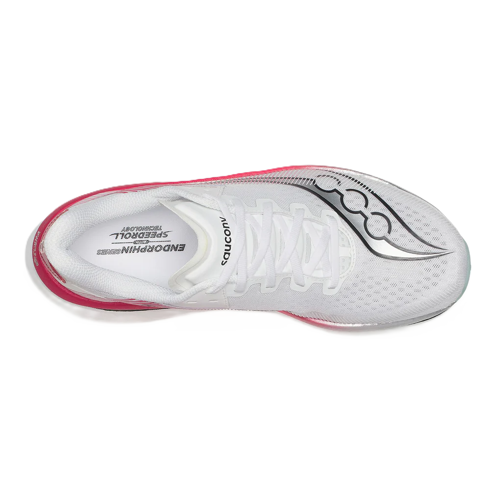 Saucony Endorphin Azura running shoe – White / Salsa – product view 4