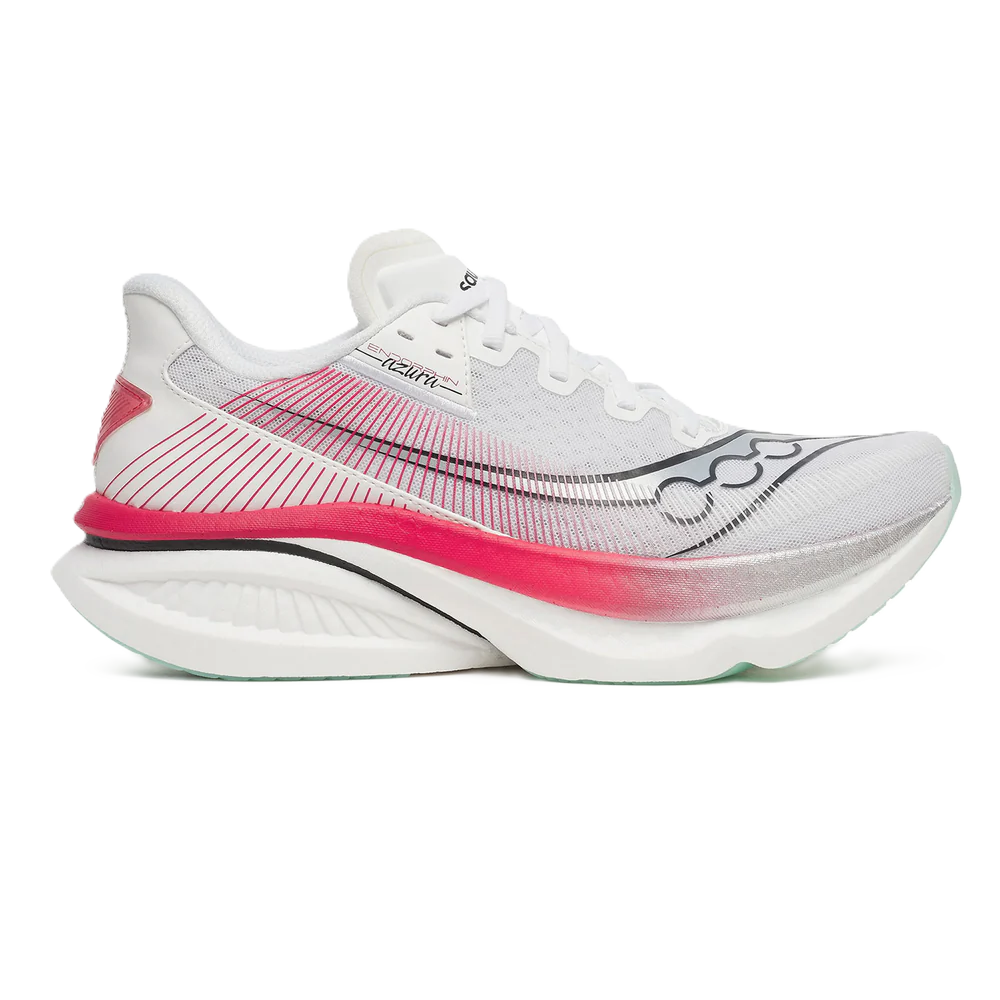 Saucony Endorphin Azura running shoe – White / Salsa – product view 1