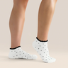 MoveActive Classic Low Rise Grip Socks - White Polka Ruffle