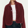 Staple the Label Katya Crop Sherpa Jacket - Merlot