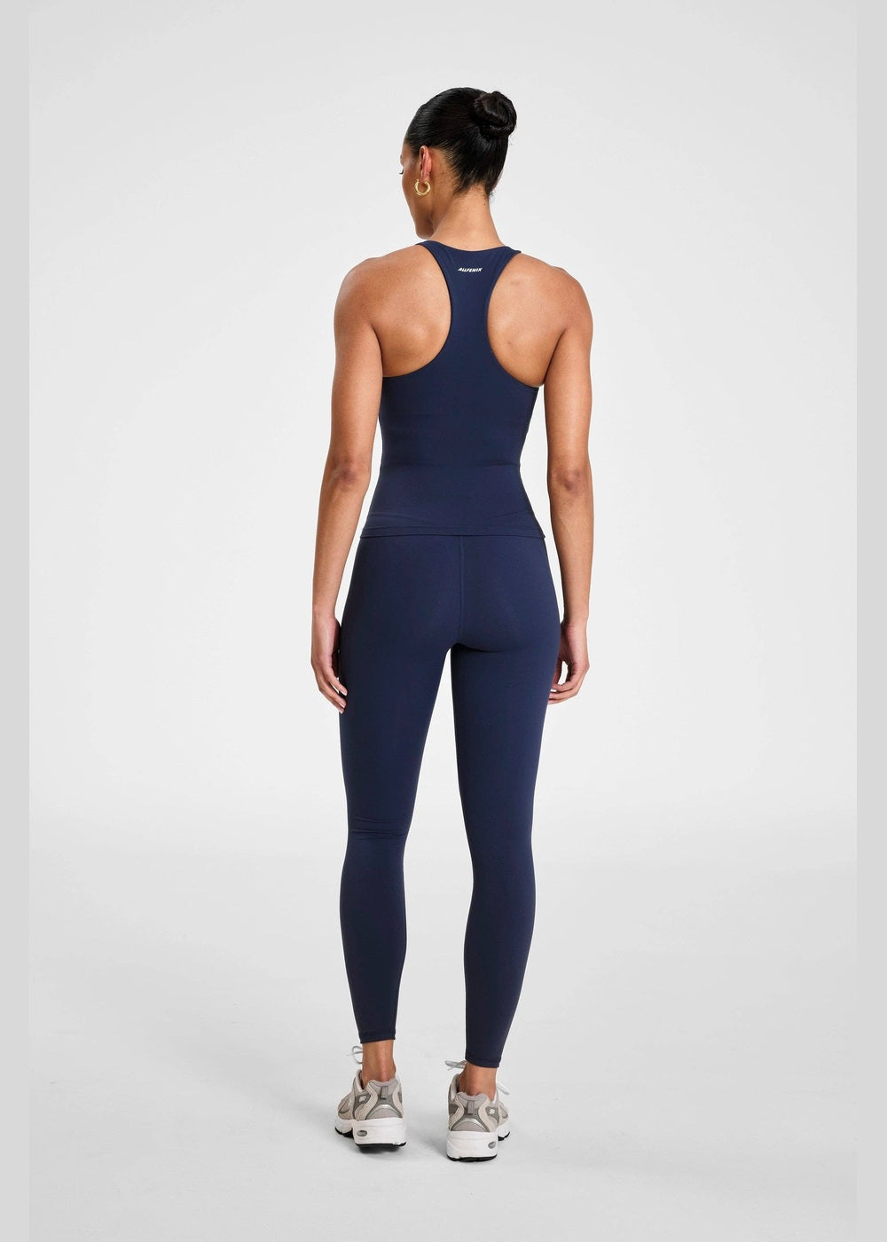 ALLFENIX CloudCore 7/8 Legging in Navy, full outfit from back
