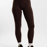 Active Basics Performa High Waisted Leggings in Chocolate, front view