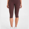 ALLFENIX CloudCore Capri Legging in Espresso, front view