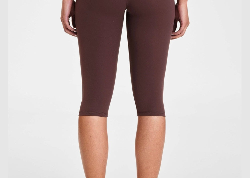 ALLFENIX CloudCore Capri Legging in Espresso, back view
