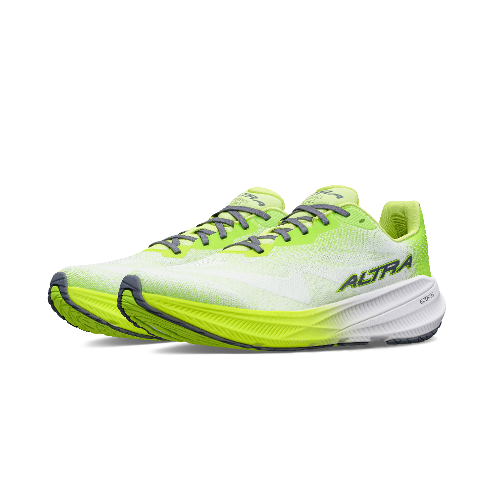 Altra Experience Flow 3 Men's White Lime running shoes on foot