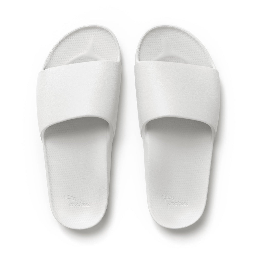 Archies Original Arch Support Slides in White