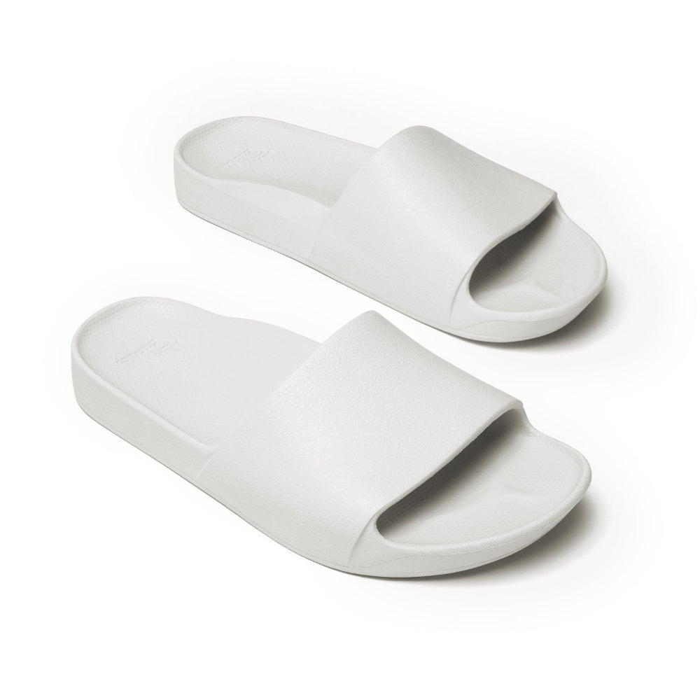 Archies Original Arch Support Slides in White