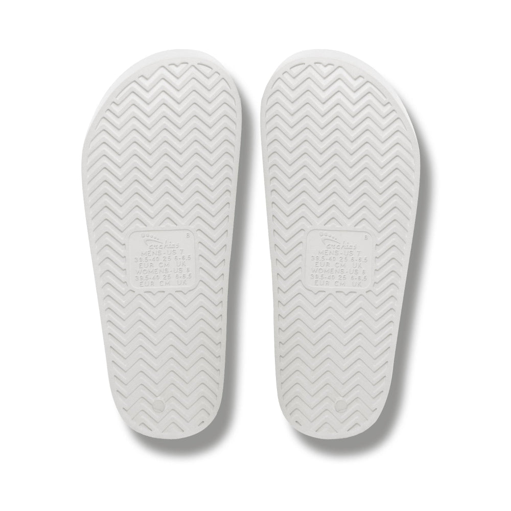 Archies Original Arch Support Slides in White