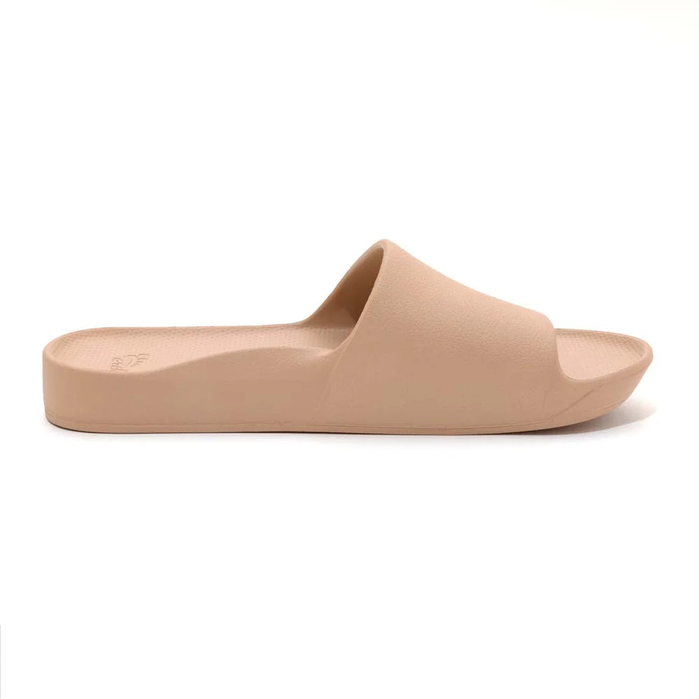 Archies Original Arch Support Slides in Tan, inside view