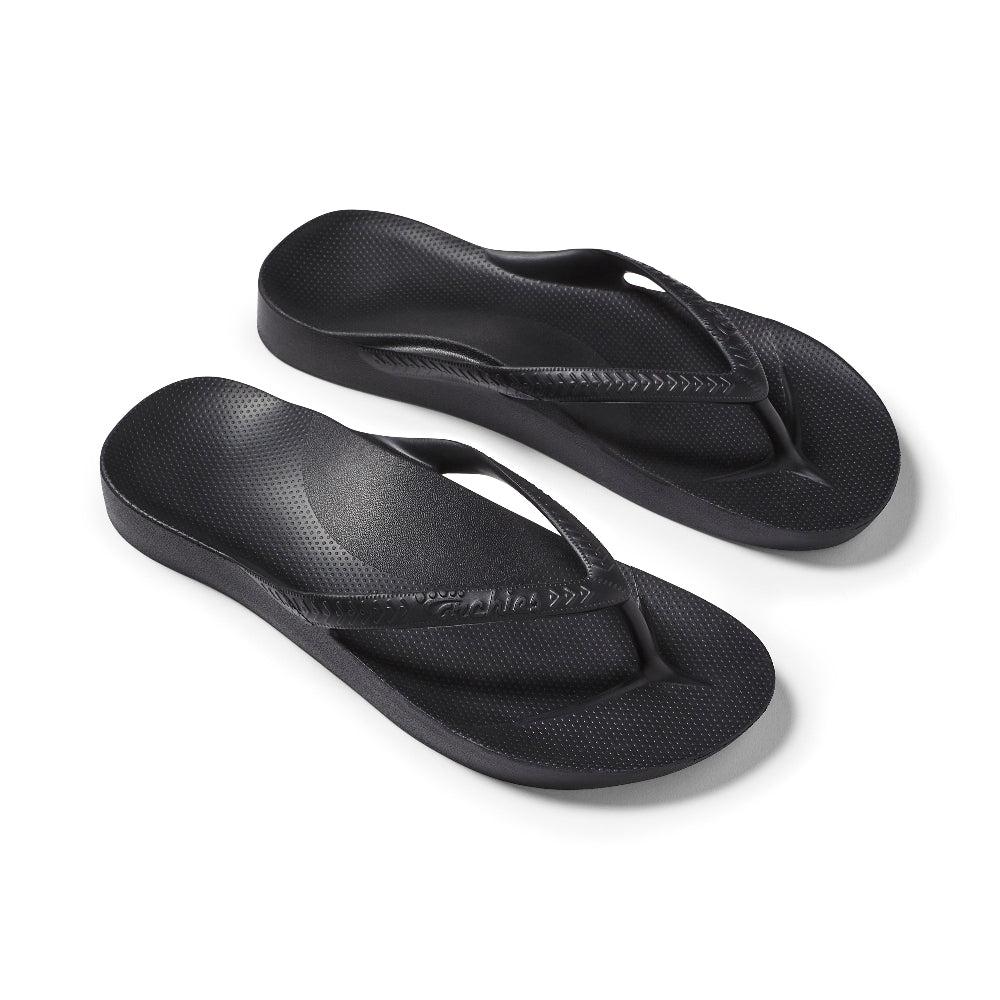 Archies Original Arch Support Thongs – Black – product view 5