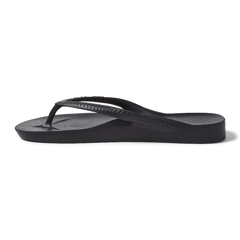 Archies Original Arch Support Thongs – Black – product view 3