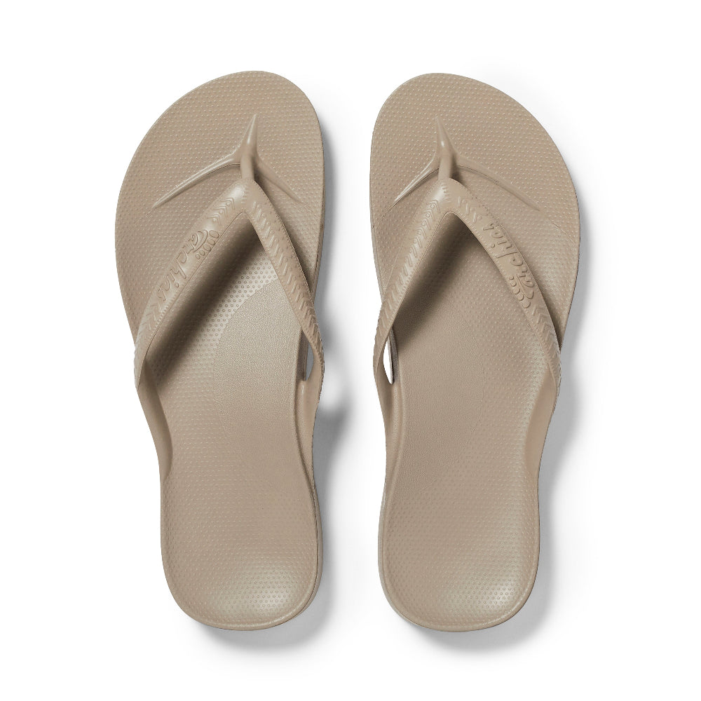 Archies Original Arch Support Thongs – Taupe – product view 1