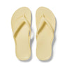 Archies Original Arch Support Thongs – Lemon – top view