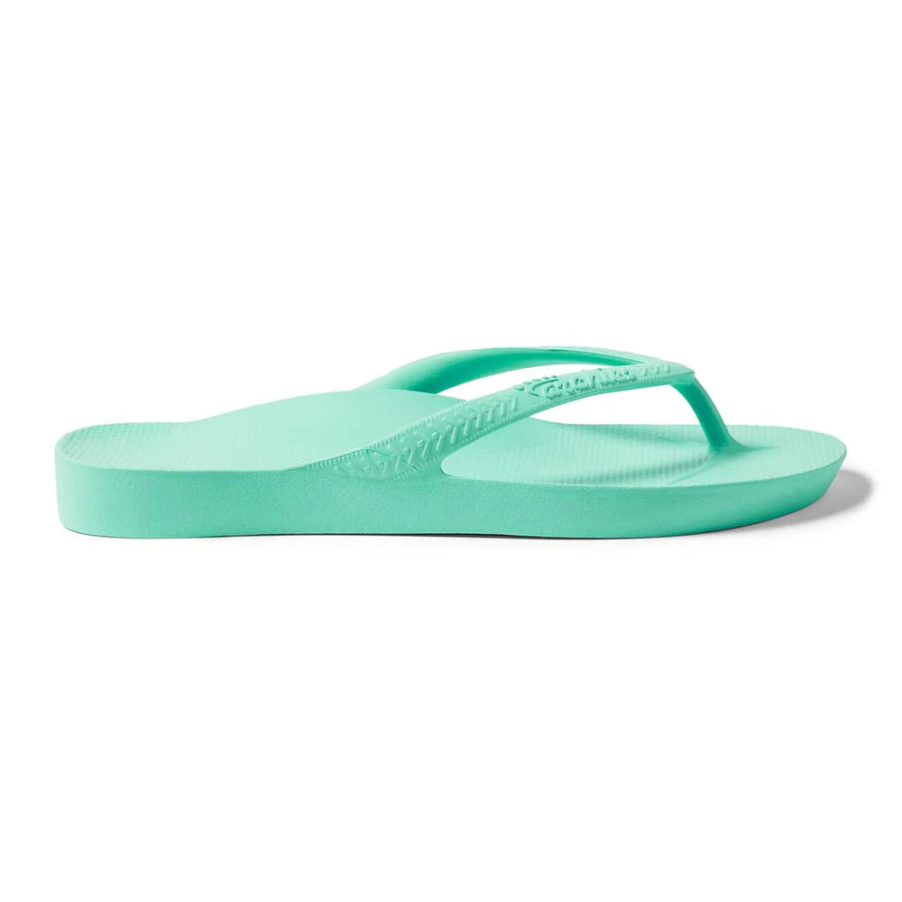 Archies Original Arch Support Thongs – Mint – outer side view