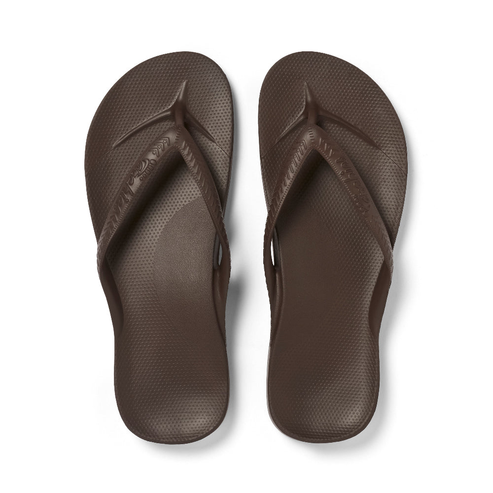 Archies Original Arch Support Thongs – Brown – product view 1
