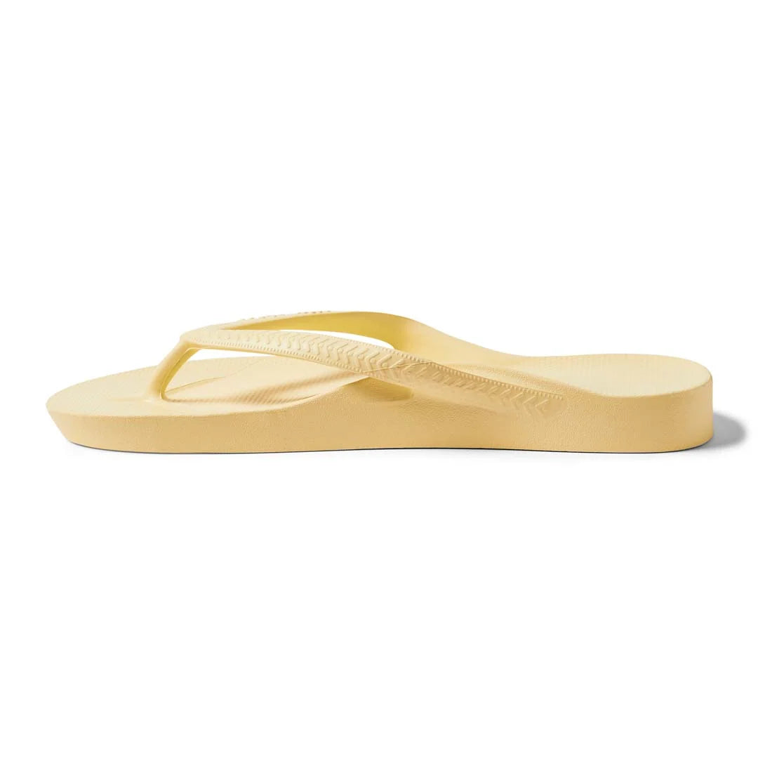 Archies Original Arch Support Thongs – Lemon – inside view