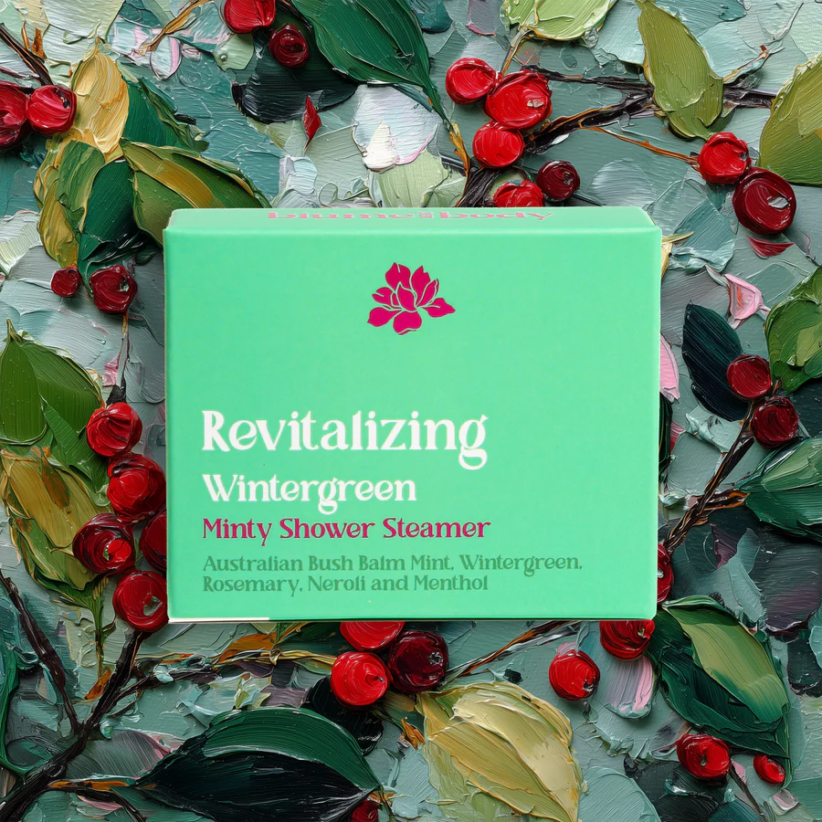 Blume & Body Revitalising Wintergreen Shower Steamer – packaging