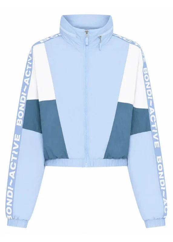 Bondi Active Cropped Windbreaker Hoodie – Blue Multi – product view 6