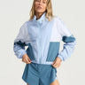 Bondi Active Cropped Windbreaker Hoodie - Blue Multi
