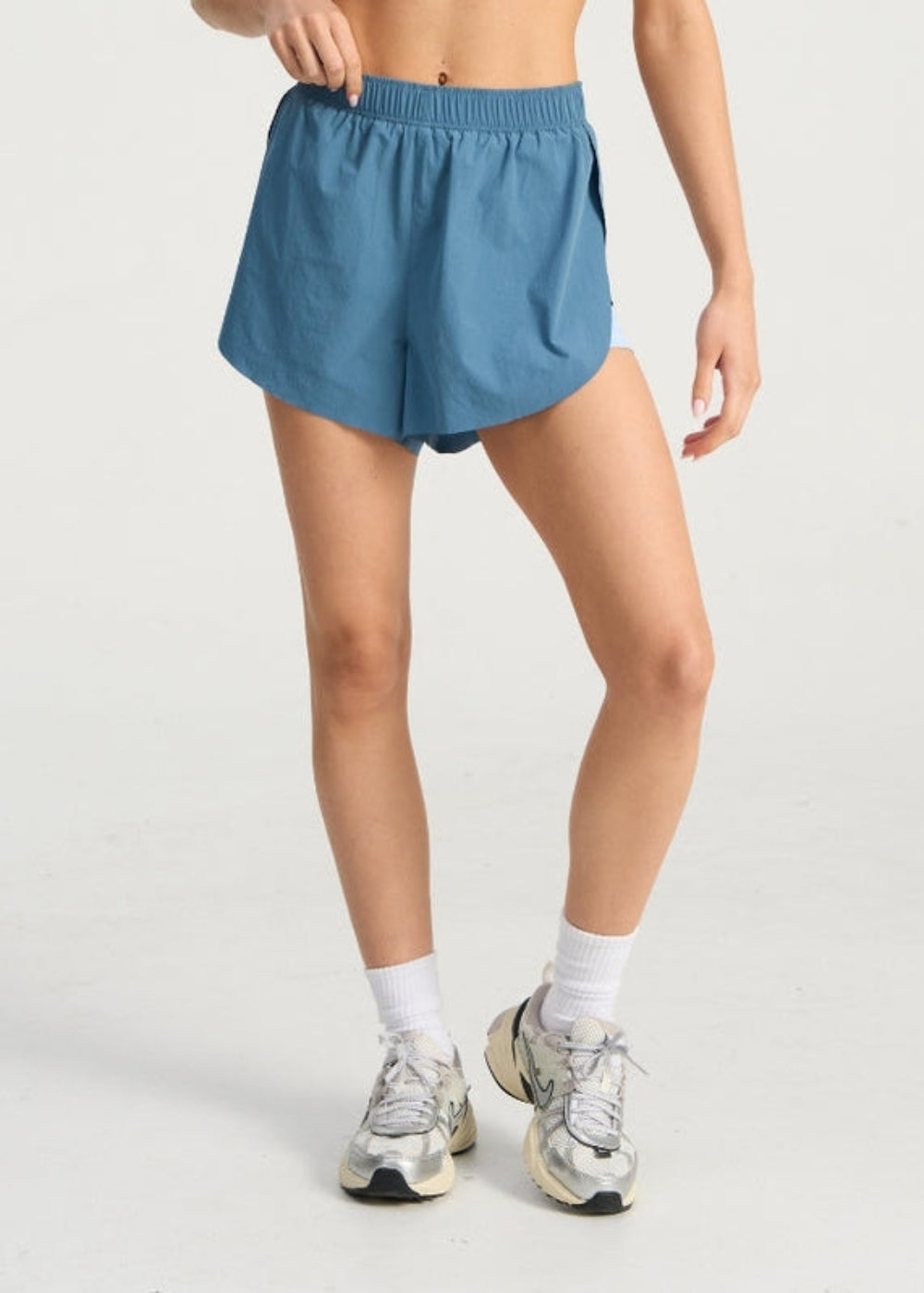 Bondi Active Flutter Run Short – Colony Blue – product view 2