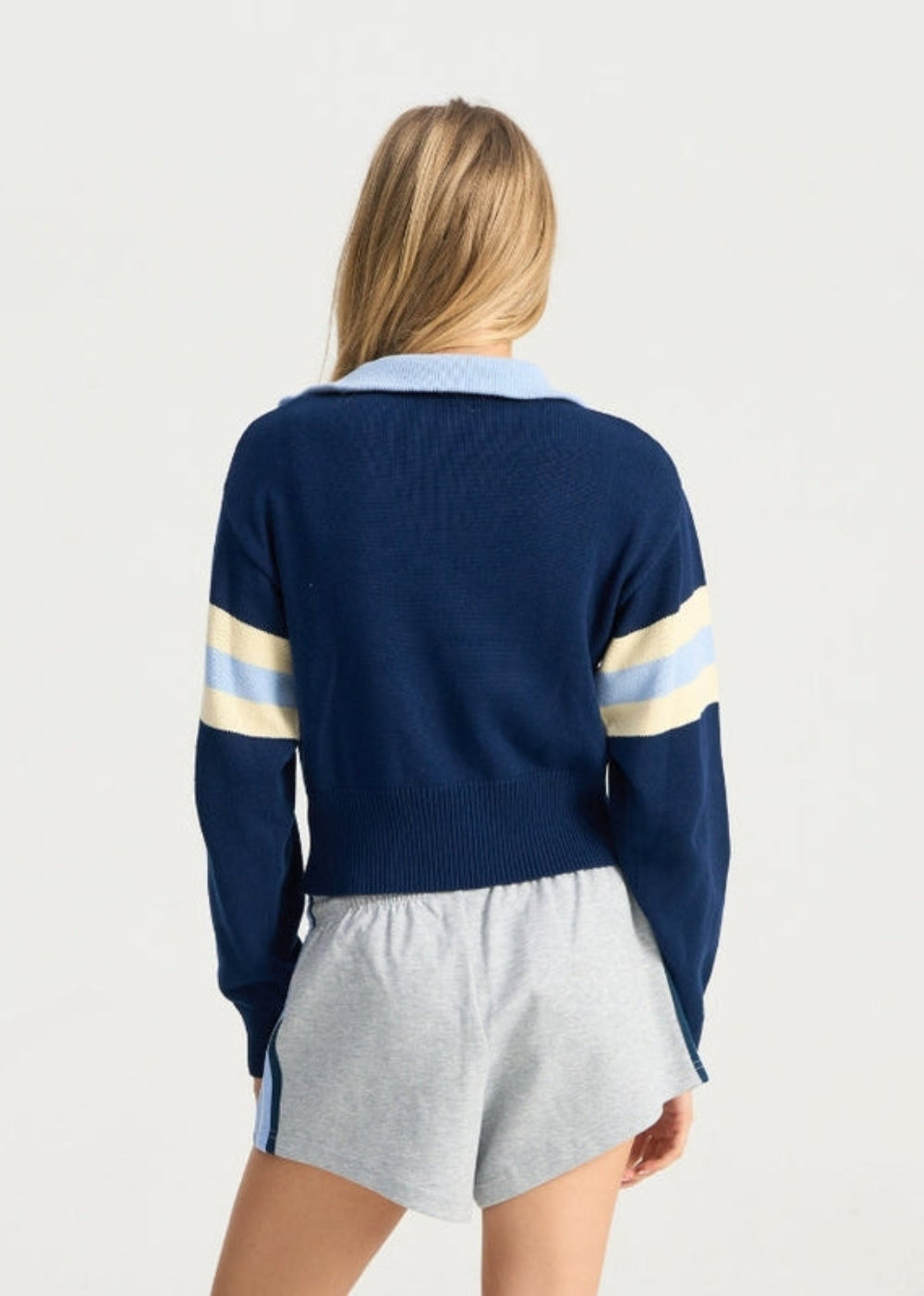 Bondi Active Victory Zip Knit – Navy – product view 5
