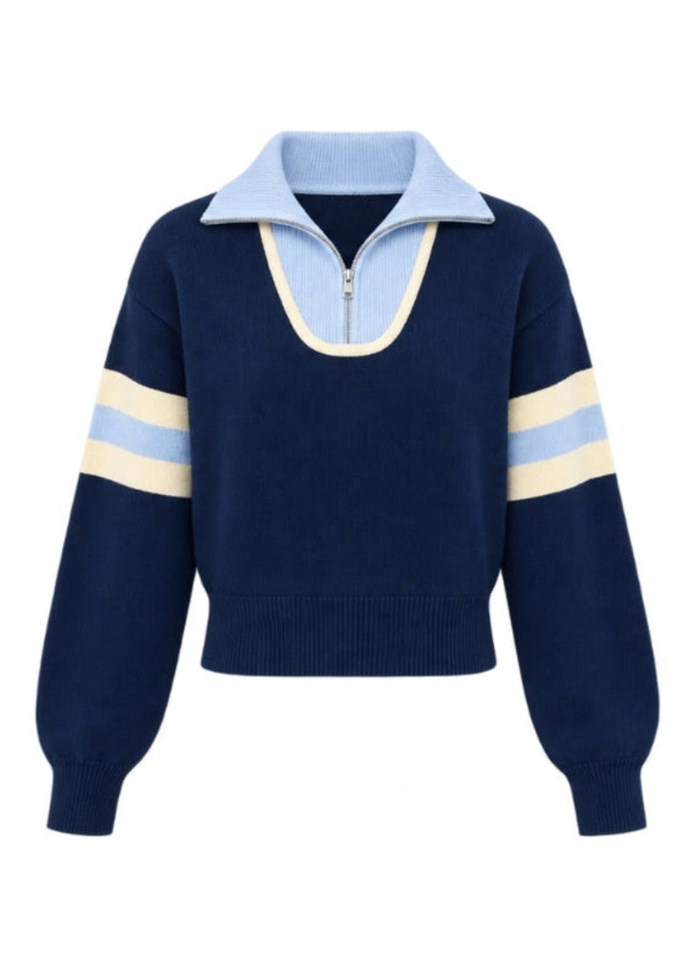 Bondi Active Victory Zip Knit – Navy – product view 6
