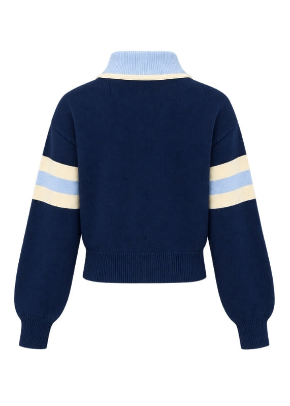 Bondi Active Victory Zip Knit – Navy – product view 7
