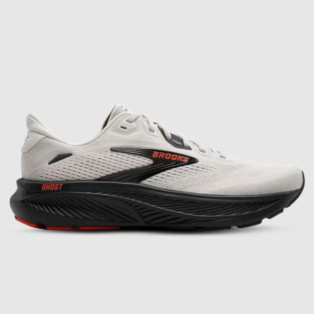 brooks ghost 18 mens coconut pearl tigerlily - outer side view  