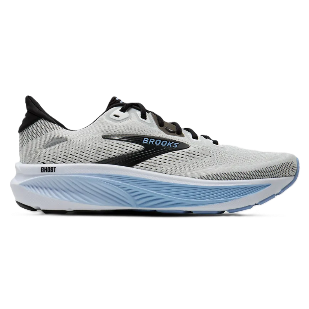 Brooks Ghost 18 Men’s Standard (D) – White / Black / Open Air – product view 1