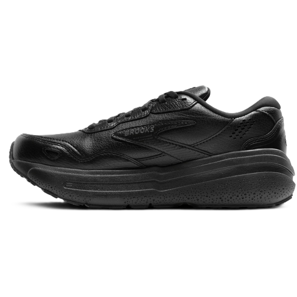 Brooks Ghost Max 2 Leather Men’s Wide (2E) – Black / Black – product view 2