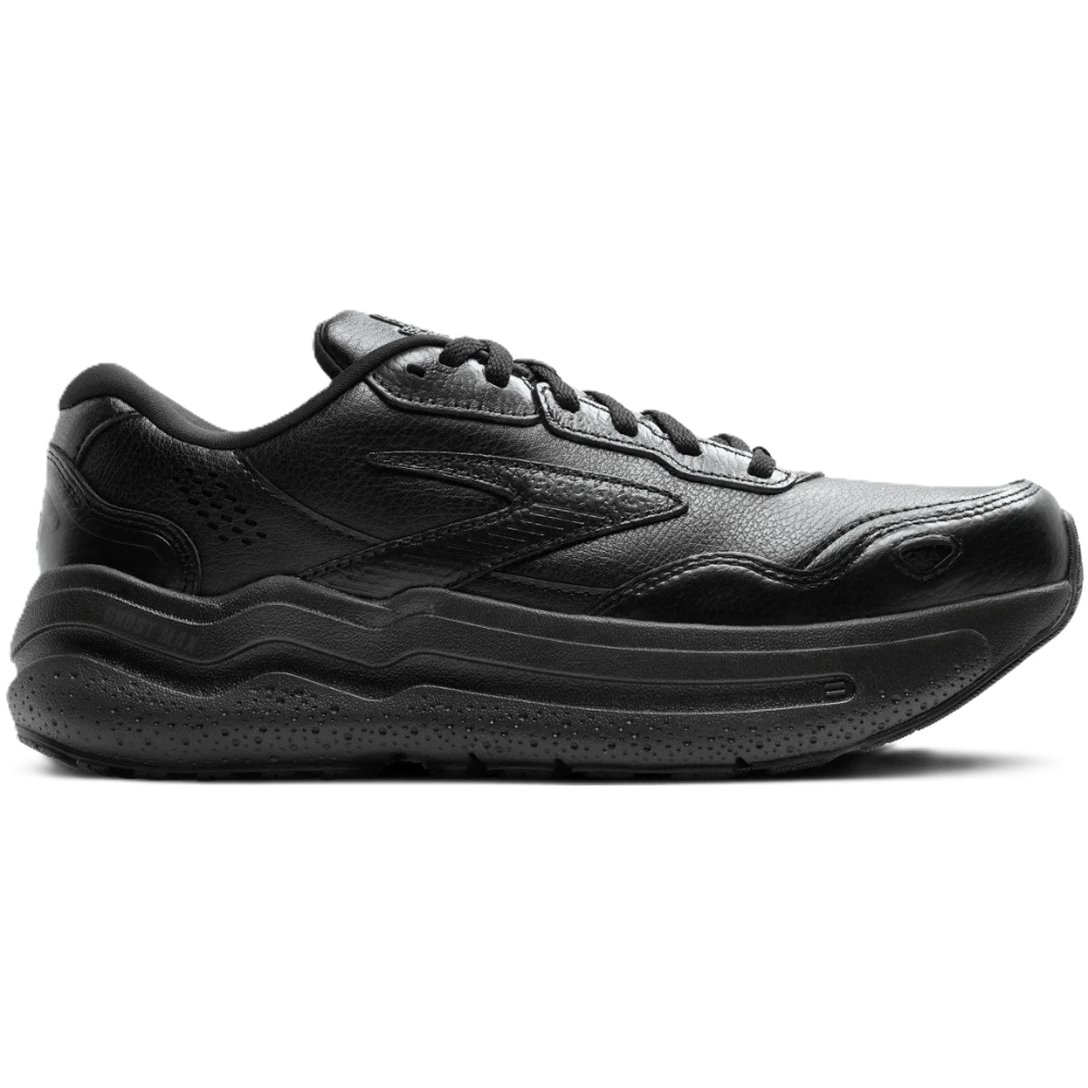 Brooks Ghost Max 2 Leather Men’s Wide (2E) – Black / Black – product view 1