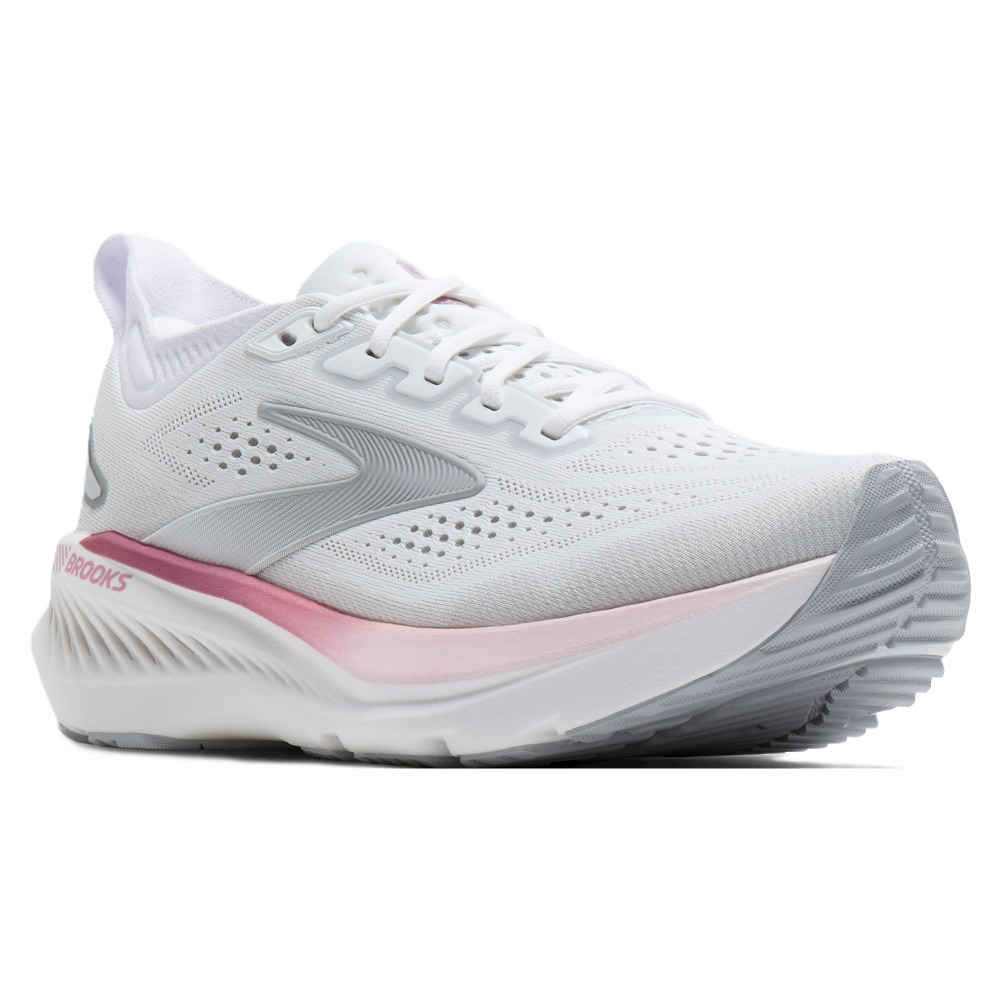 Brooks Glycerin GTS 23 Women’s Wide (D) – White / Harbor Mist / Metallic – product view 2
