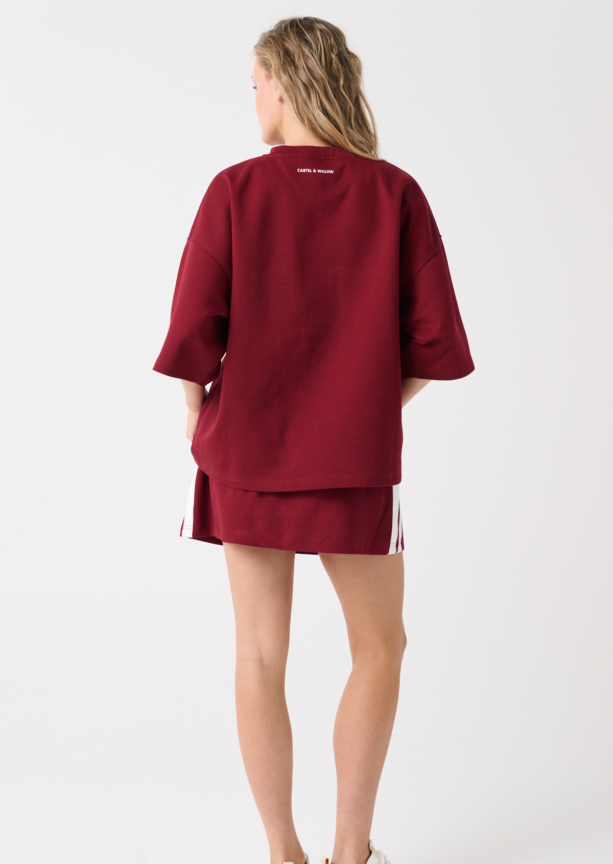 Cartel & Willow Esme Skirt in Raspberry — product view 2