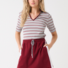 Cartel & Willow Esme Skirt in Raspberry with contrast white side tape