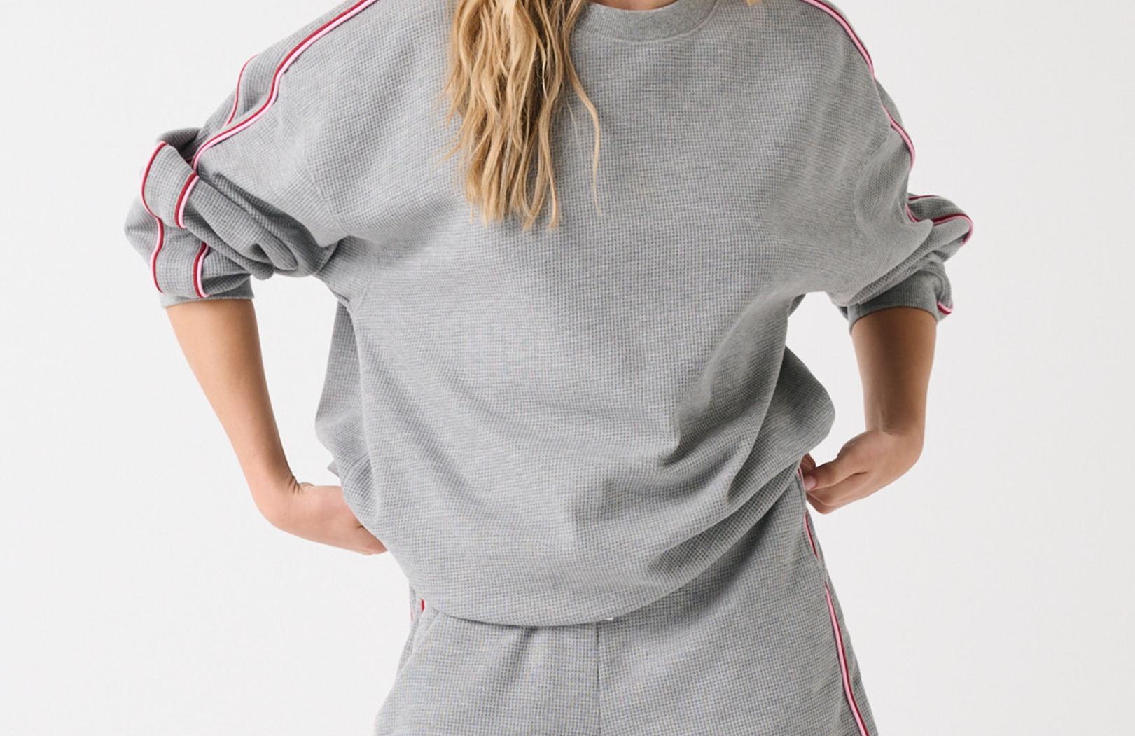 Cartel & Willow Frankie Sweater in Grey Marle — product view 2