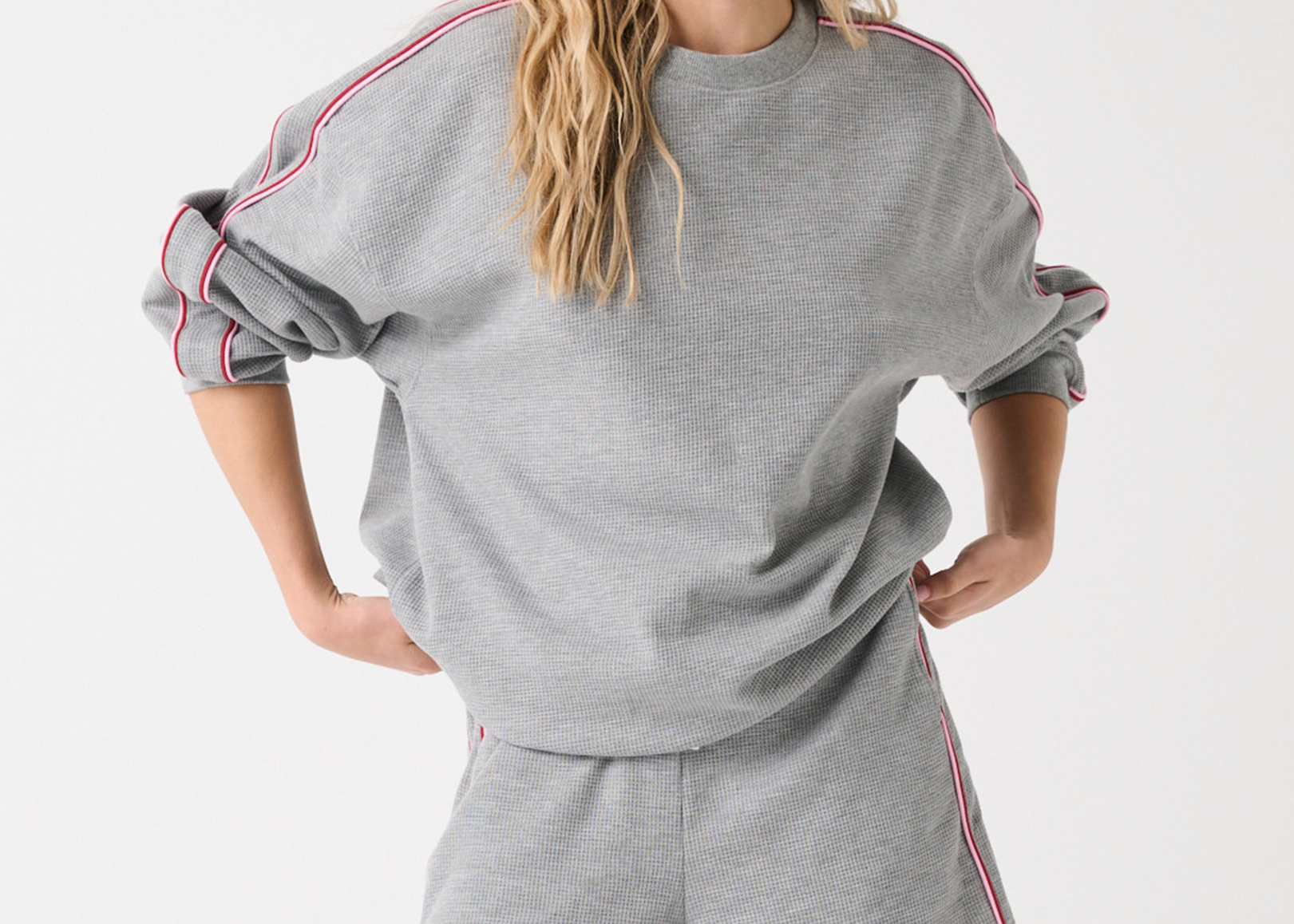 Cartel & Willow Frankie Sweater in Grey Marle — product view 2