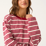 Cartel & Willow Harley Long Sleeve - Mulberry Stripe