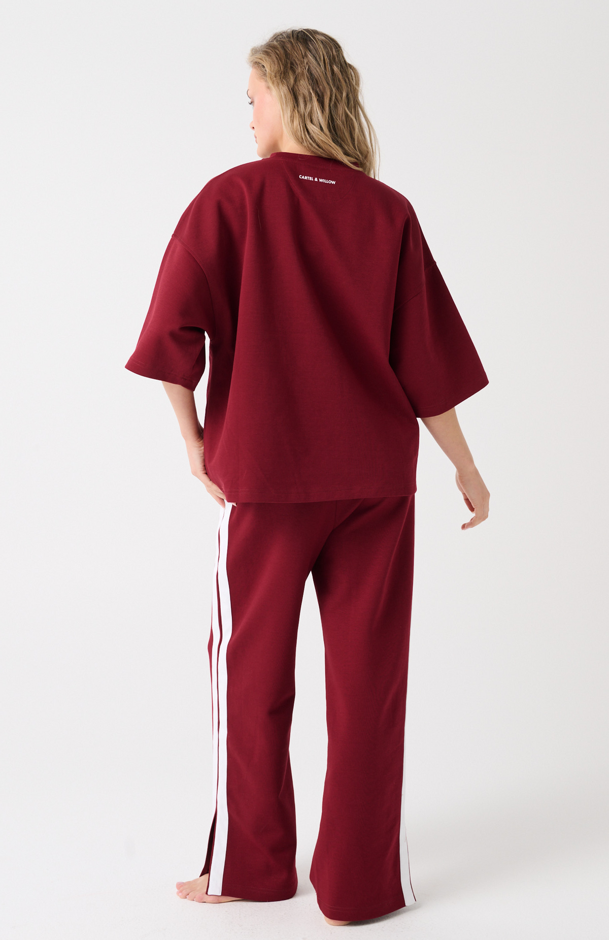 Cartel & Willow Isobel Pant in Raspberry — product view 3
