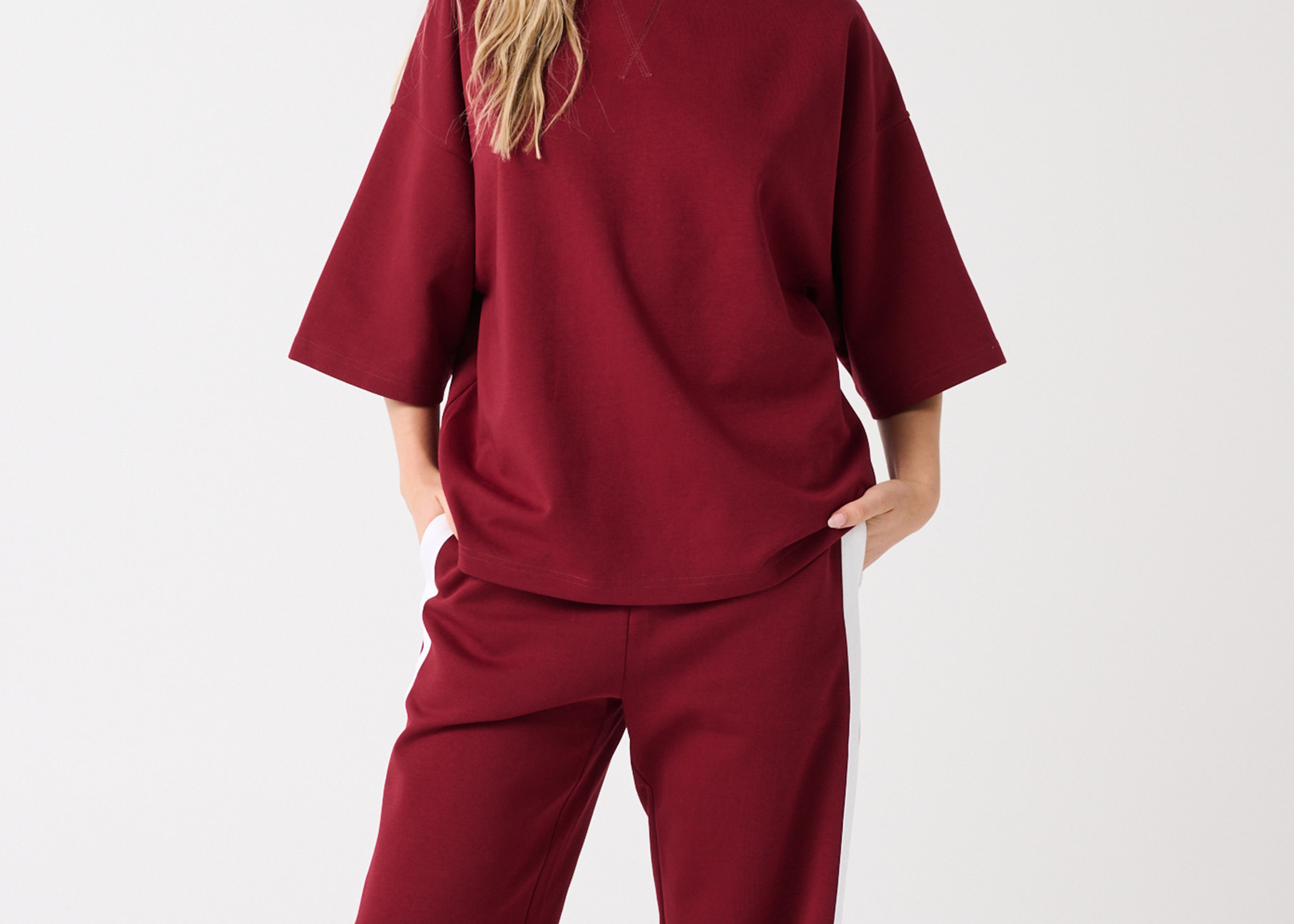 Cartel & Willow Sage Tee in Raspberry — product view 2