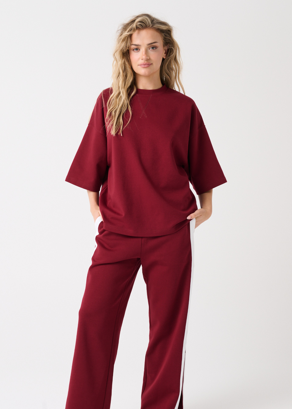 Cartel & Willow Sage Tee in Raspberry — product view 2